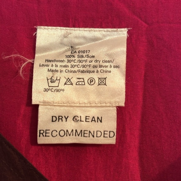 💯 Silk Bomber Jacket Plum reversible women possibly L or XL - Picture 2 of 7